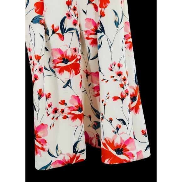 Ivanka Trump Floral Print Scuba Crepe Fit-And-Flare Dress Women's Size 8** - Picture 4 of 10